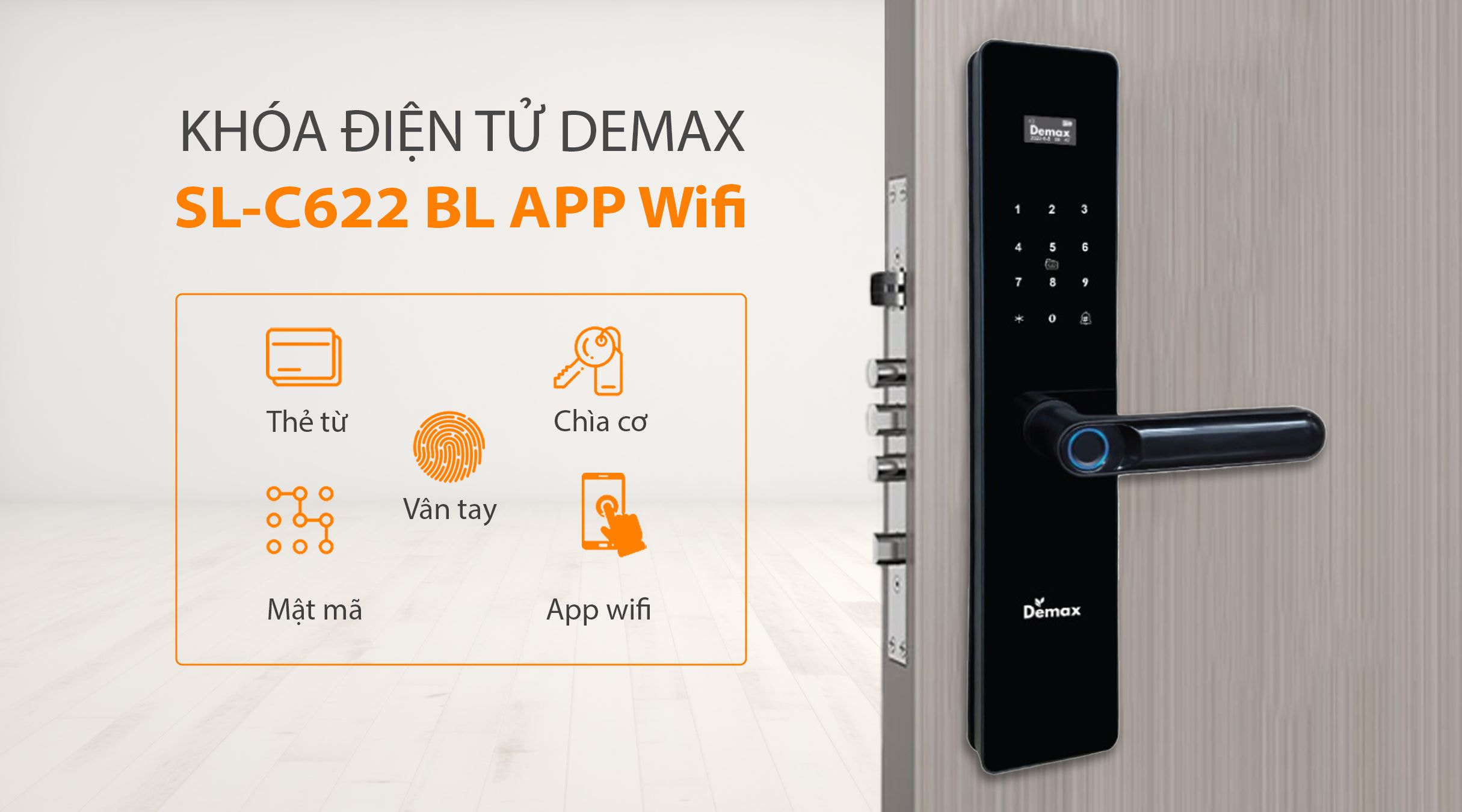 Cách mở khóa Demax EL-C622 BL APP Wifi